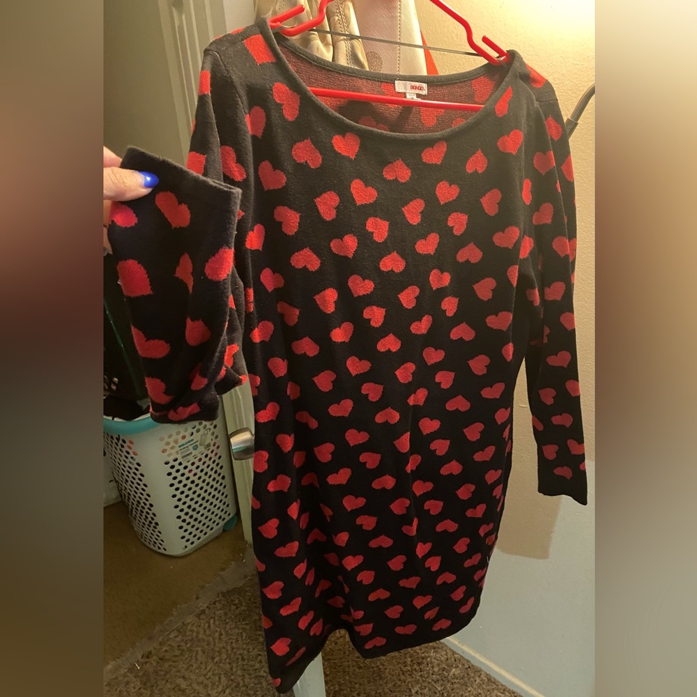 EUC Juniors Bongo Heart Knit Dress | XL